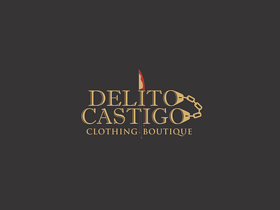 Delito Castigo Crime And Punishment brand crime handcuffs knife logo punishment