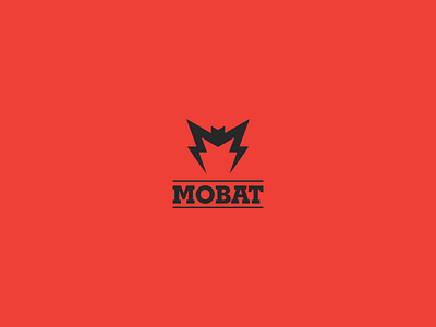 Mobat bat battery design icon identity logo mark simple symbol