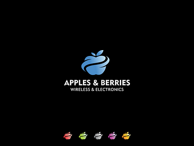 Apples Berries apple berries design electronics icon identity logo logotype mark simple symbol wireless