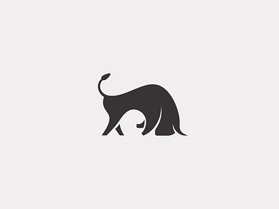 Bull black bull design gray icon identity logo mark simple symbol