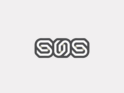 SOS design icon identity line logo logotype mark o s simple symbol