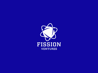 Fission Ventures alumni atom colombia fission icon identity logo planet simple symbol university venture