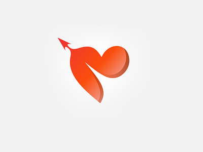 Heart design heart icon illustration logo logotype love mark red symbol vector