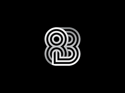 8B 8 b design icon identity letter line logo mark number symbol typography