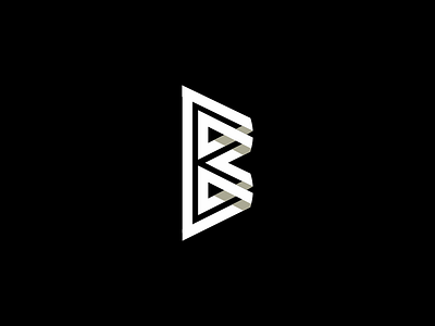 Letter B b black icon letter line logo logotype mark monogram simple symbol typography