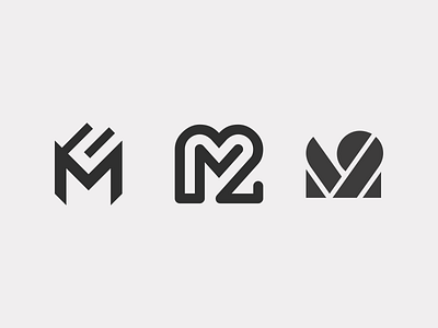 M2 icon identity letter line logo logotype m mark monogram number two typography