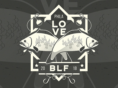 Brotherly Love Fishing Logo badge bass fishing logo