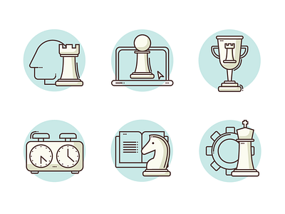 Chess icons design icon illustrator logo typography vector web website