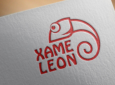 Сhameleon logo concept branding design illustration logo minimal typography vector
