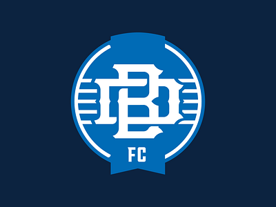 Deacon Blue Football Club b badge blue blues branding concept crest d db design football graphic design logo monogram northwest patch soccer