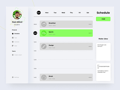 Schedule | Scheduler | Task Management | Note | Todo design designer figma figmadesign frontend scheduler task todo todolist ui uidaily uidesign uiux uiuxdesign ux uxdesign uxui web webdesign website