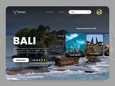 OnVac | Vacation | Travel | Booking design designer figma figmadesign front end frontend ui uiux ux web web design webdesign website website design