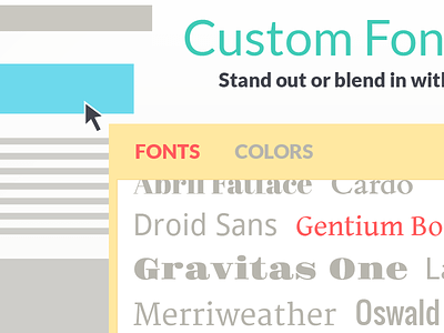 Custom Fonts flat lato splash
