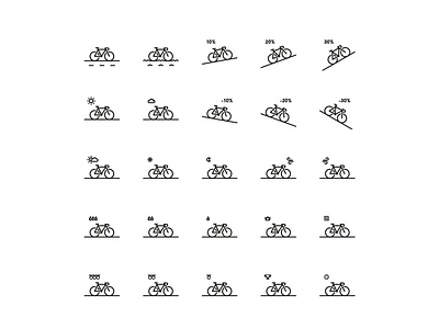 Bike Ride Icons