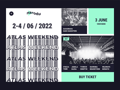 Main page for Music Fest branding brutalism design fest festival logo typography ui ux website