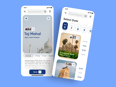 Travel Experience app UI concept