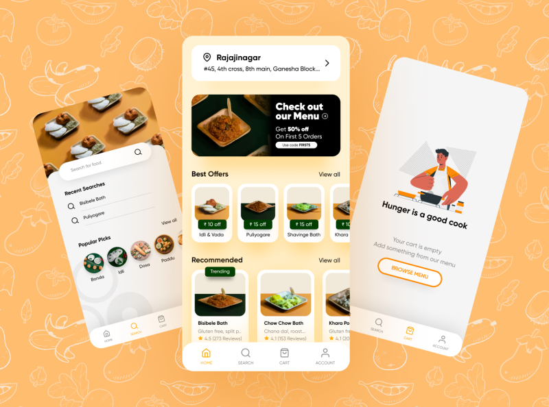 Veena's Kitchen Breakfast Delivery App by Uttkarsh M on Dribbble