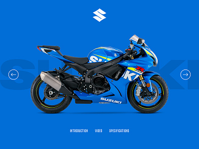 GSX-R cart ecommerce flatdesign modern sketch sportbike store suzuki ui ultra website