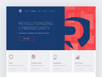 Revolutionizing Cybersecurity clean design minimal site ui ux web webdesign