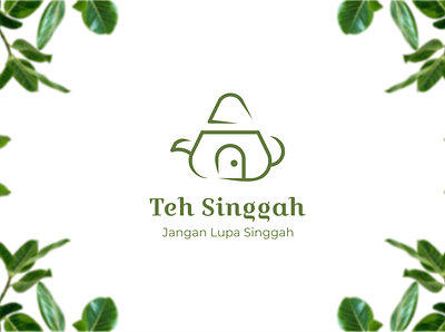 Teh Singgah Logo branding design graphic design green identity logo logo design tea visual identity