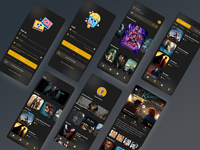 Movies App - Dark Mode UI Design