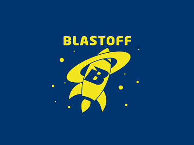 Blastoff illustration launch logo rocket science