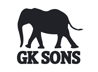 GK Sons branding design elephant logo icon logo vector