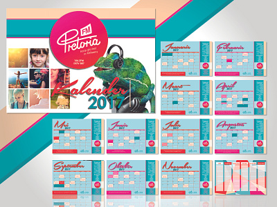 Pretoria FM Calendar 2017 2017 branding calendar chameleon design dj fm music pretoria fm radio sound wall calendar design