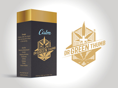 Dr Green Thumb Box box calm cmyk design dr green thumb golden medical packaging packaging design product design vector