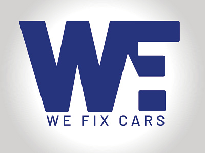 We Fix Cars Logo blue cars cmyk design icon logo logodesign monogram vector
