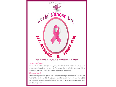 WORLD CANCER DAY awareness poster design poster design world cancer day