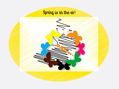 Spring is in the air...! first day of spring graphic design happy spring hello spring i love spring illustration its spring north season returns north spring returns season of love seasons spring spring has sprung spring is here spring season spring season happiness spring time spring to lfe vector