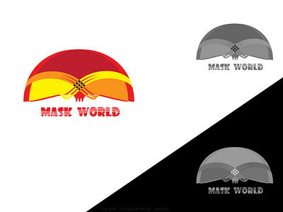 logo - MASK WORLD branding design graphic design harsenk design harsenk logos logo logo design mask world logo