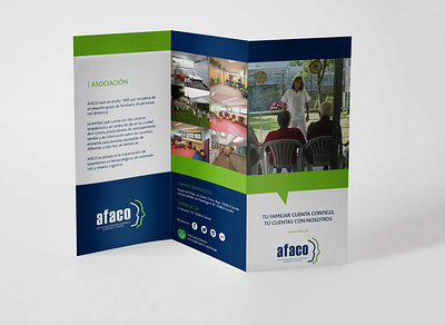 Folleto de socio/a AFACO branding design graphicdesign paper art