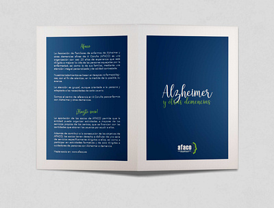 Díptico sobre Alzheimer y otras demencias branding design graphicdesign paper art