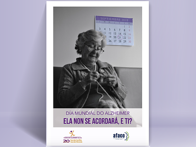 Cartel día mundial del Alzheimer #NonMeEsquecerei cartel design fotografía graphicdesign