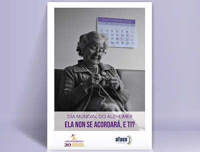 Cartel día mundial del Alzheimer #NonMeEsquecerei cartel design fotografía graphicdesign