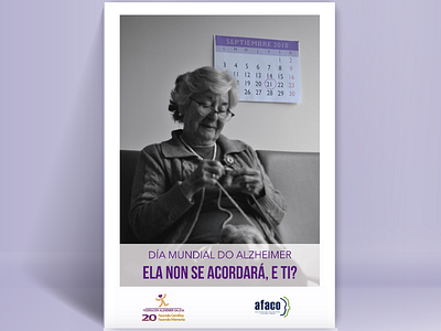 Cartel día mundial del Alzheimer #NonMeEsquecerei