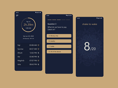 Never miss Fajr app UI redesign