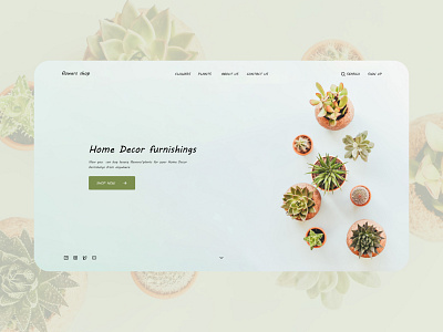 Plants Shop landing page design landingpage ui web design website