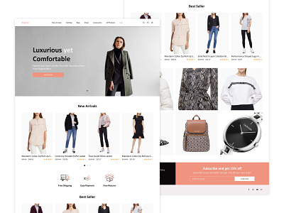 E commerce Fashion Website adobe photoshop adobe xd clothing design ui ui deisgn web design website