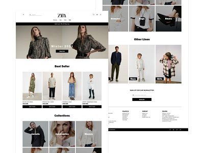 Zara Landingpage Redesign clothing brand design landingpage redesign ui ui deisgn web design website zara