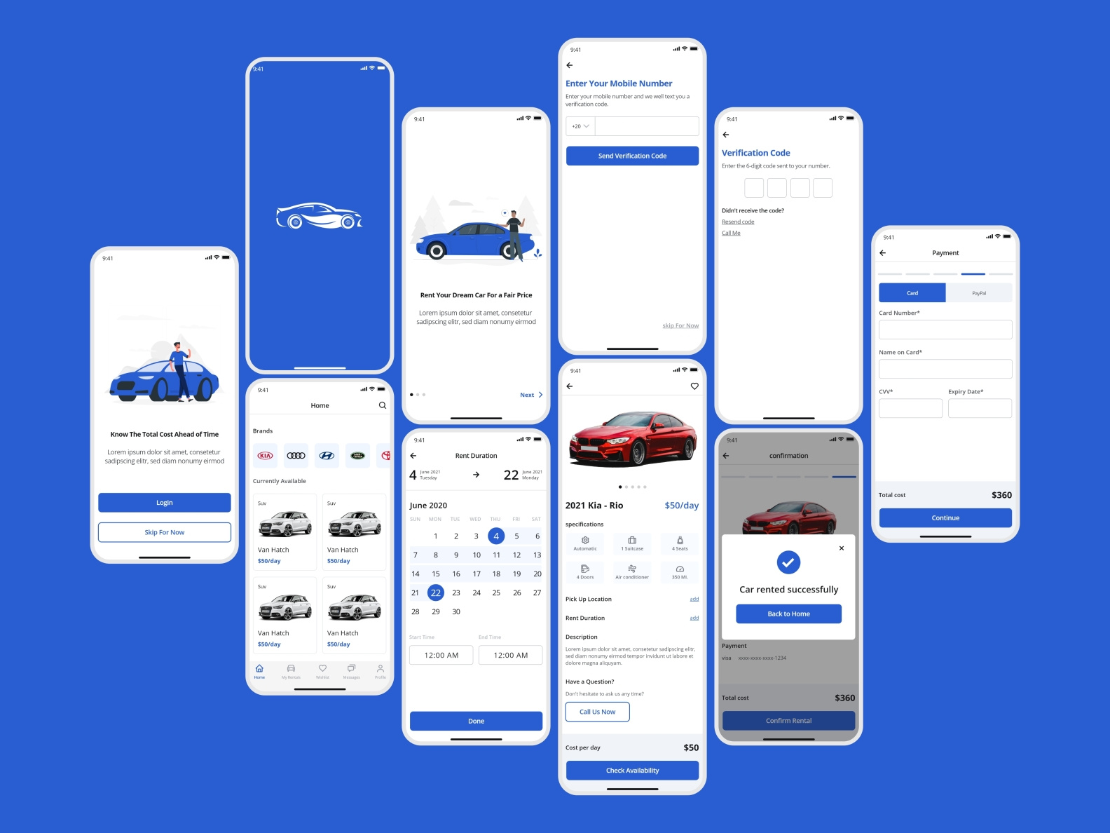 Car rental ios app by Sarah on Dribbble