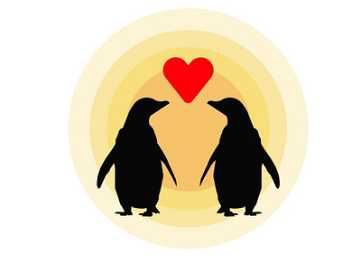 Love animation art branding design flat graphic design illustration illustrator love minimal penguin people vector