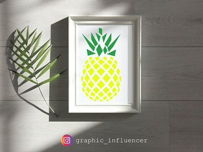 Pineapple art design flat graphic design icon illustrator logo minimal pineapple ui ux vector