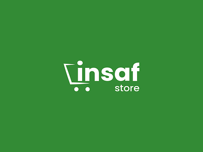 Insaf E-commerce Store ecommerce logo design shopping cart shopping logo store