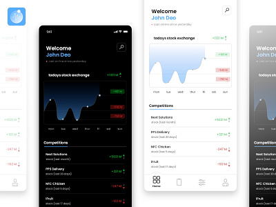 Stock Management App Designed app concept app design app redesign app ui branding design design inspiration logo logo design stock app stock management app ui ux