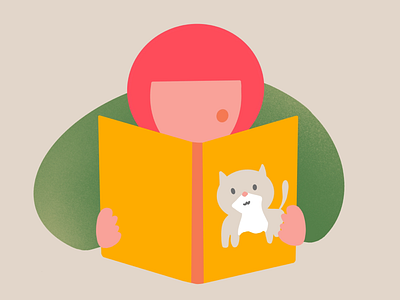 Reading my book applepencil art brand cat design drawing illustration procreate