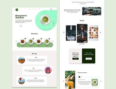 Georgeann's tea house full landing page graphic design landing ui uidesign webdesign