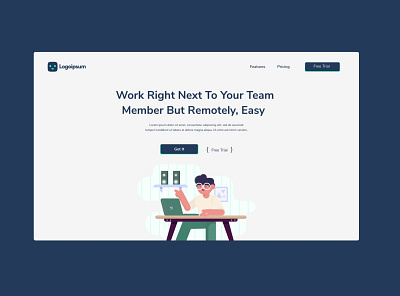 A little Sketch of a product's hero section design graphic design product teamwork ui webdesign